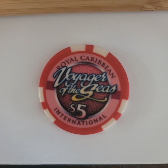 VOYAGER of the Seas Royal Caribbean International $5 Casino Chip DOUBLE SIDED - Picture 2 of 2